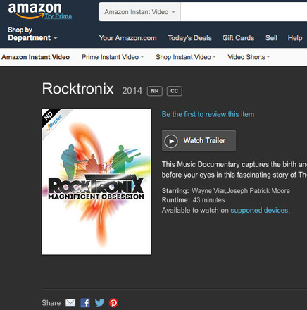 The RockTronix on Amazon Instant Videos