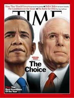 Barack Obama and John McCain Time Magazine